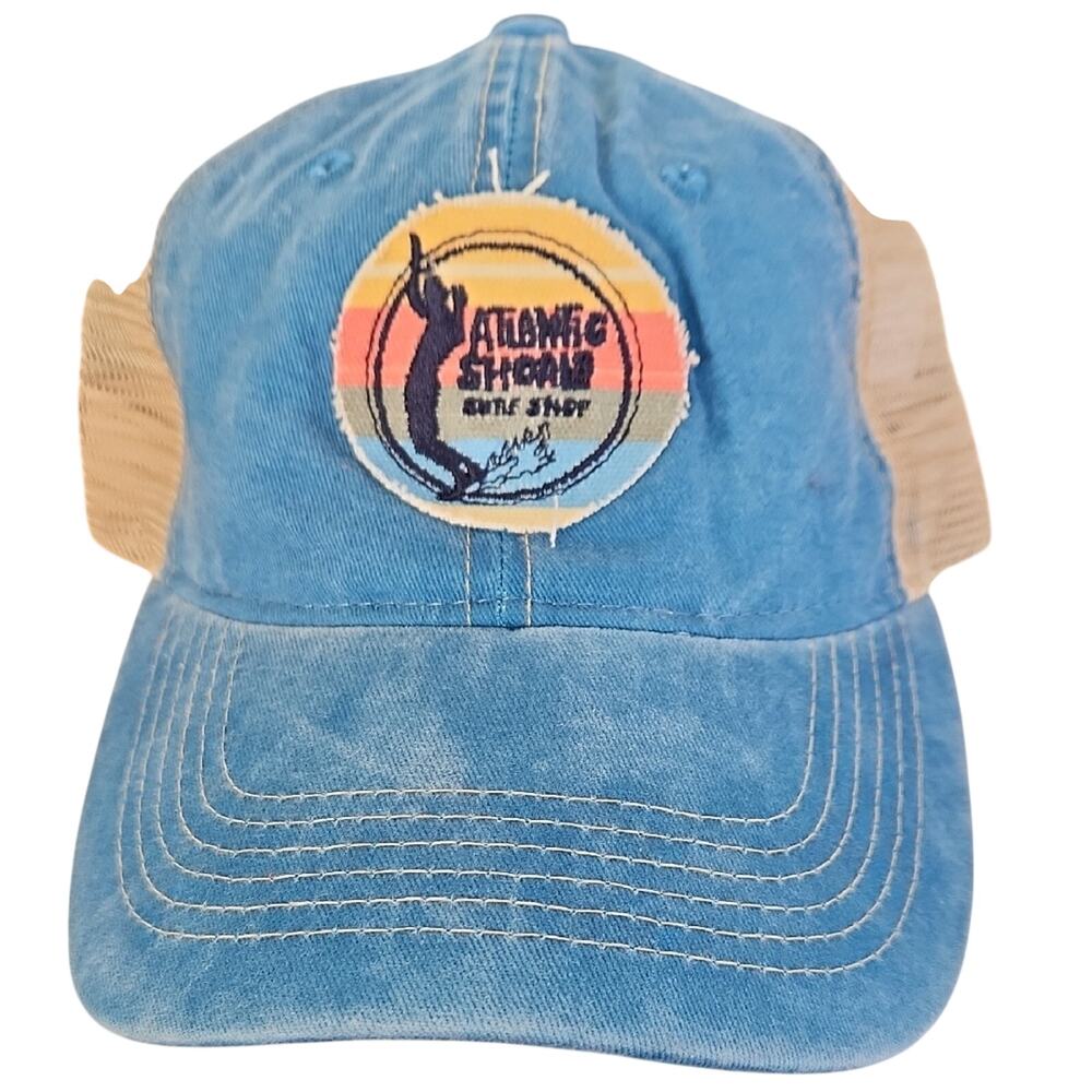 Blue Distressed Denim Snapback Hat By Salt Creek Apparel